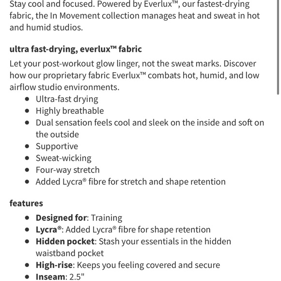 Lululemon In Movement Short *Everlux 2.5” - Picture 3 of 6